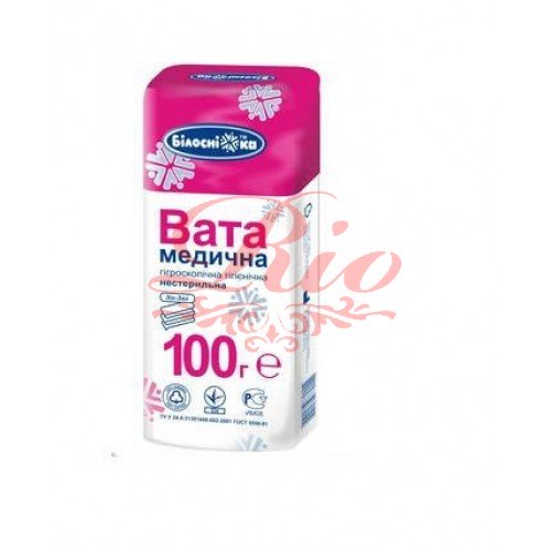 Вата нестерильна 100 гр
