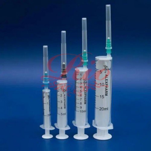 Шприц инъекционный 2-х компонентный одноразовый стерильный "ALEXPHARM" 5мл Luer Slip с иглой, 22 G (0.7*40 мм) (120шт/уп)